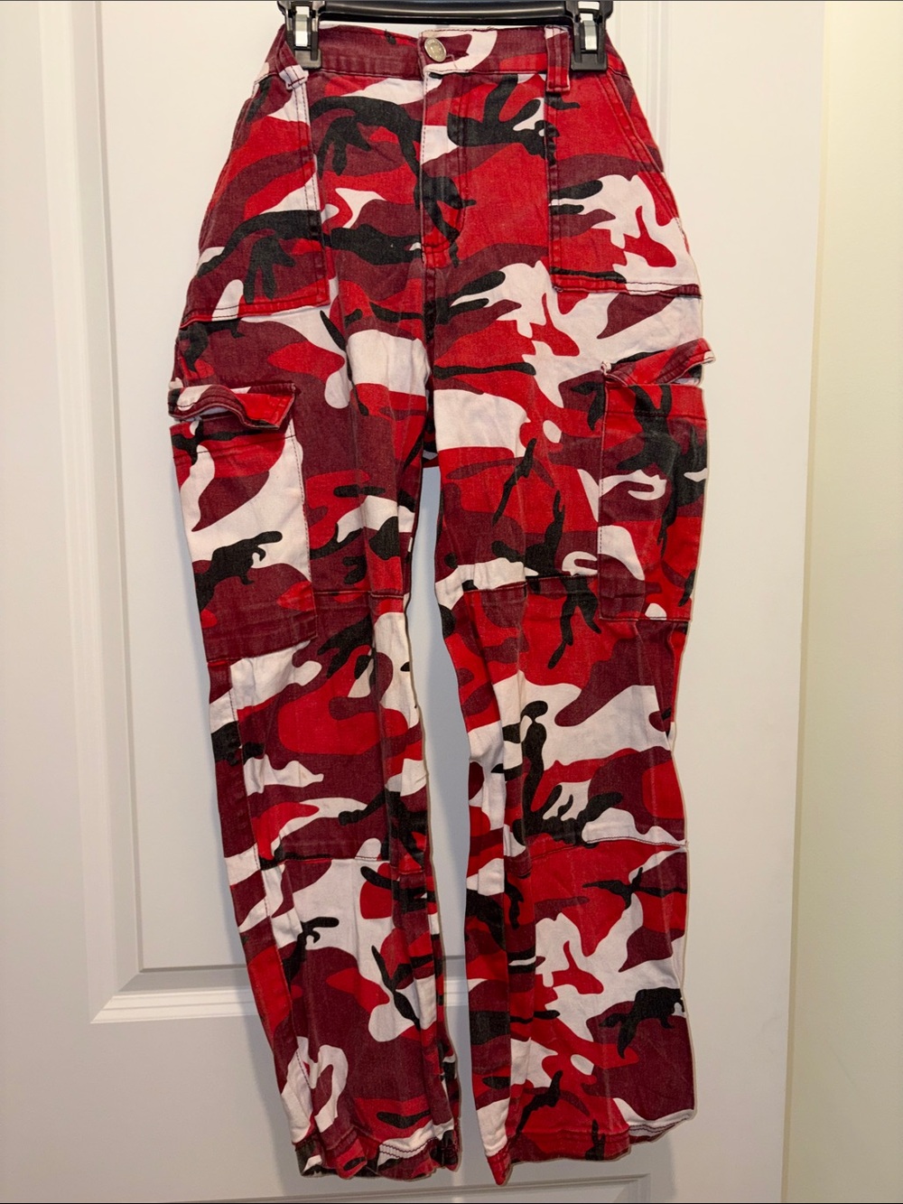Almost Famous Red Camouflage Cargo Pants
